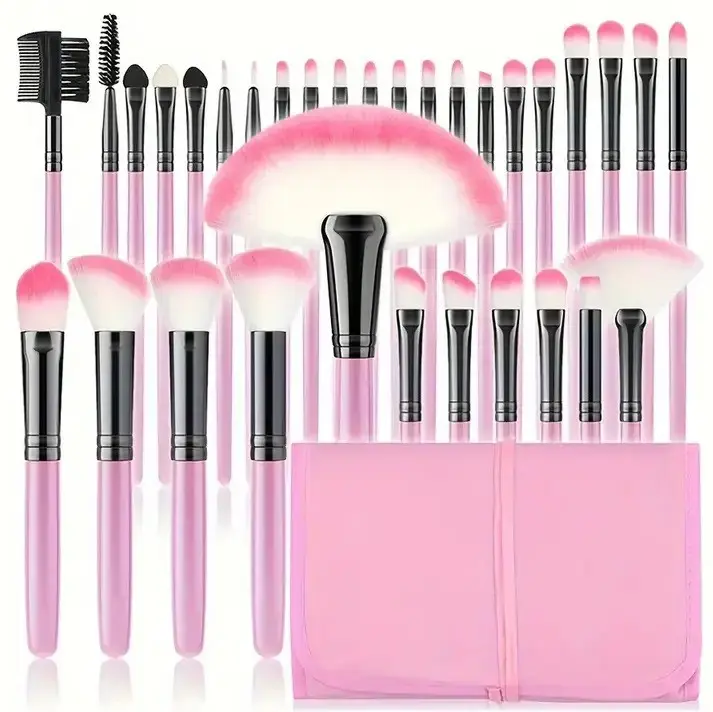 32-Piece Makeup Brushes Set – Professional Tools for Every Makeup Look Cosmetic Case Foundation Smooth