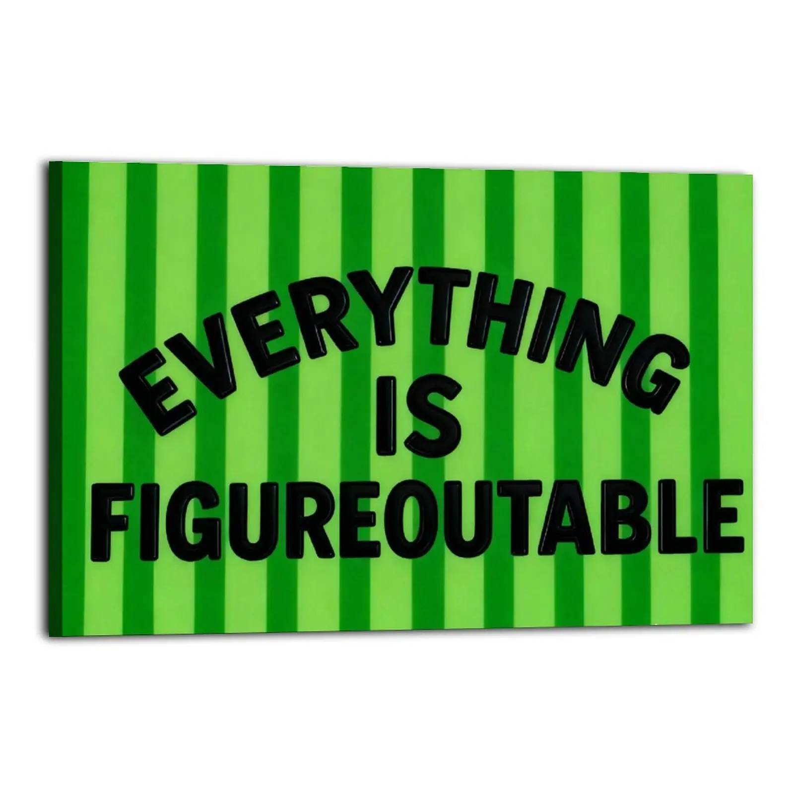 Everything Is Figureoutable Quote Wood Mount Canvas Wall Art - Waterproof Animal Cartoon Modern Fantasy Oil Print Wall Decoration, Kid Room Wardrobe Home Decor, Ideal Gift for Friends (Home Supplies)