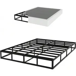 5Inch Box Spring For Queen Bed, Heavy Duty Metal Mattress Foundation, 3000 Lbs Capacity, Low Profile Bed Base, Noise-Free, Easy Assembly, Fabric Cover,Cama Full,Camas Queen Modernas,Room Decor,Furniture,Christmas,Furniture Living Room,Living Room Decor