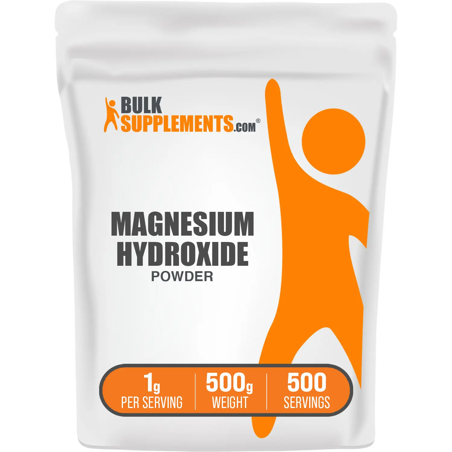 BulkSupplements - Magnesium Hydroxide Powder - Healthy Skin - Oral Health - 500g - 1g per Serving