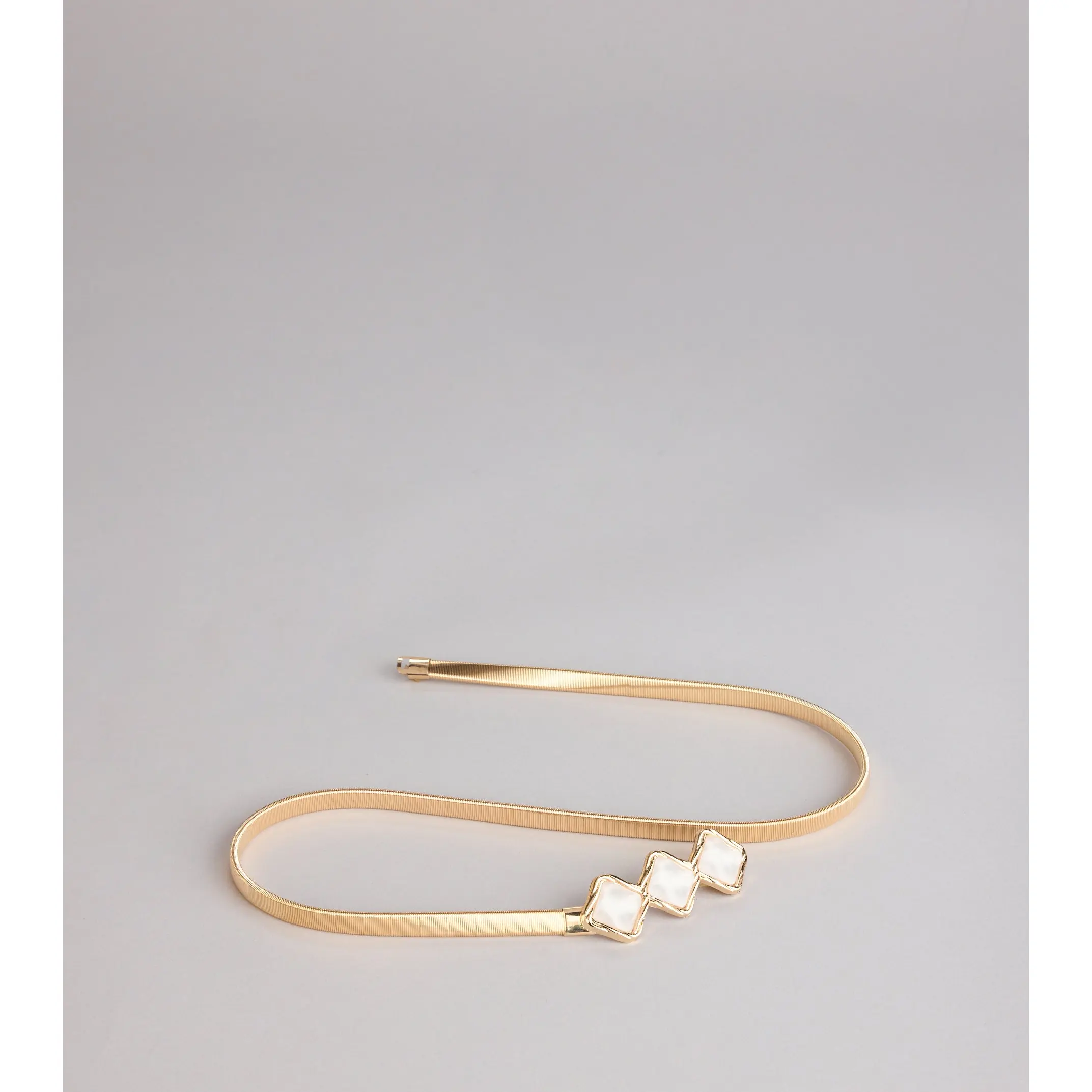 Triple Take Faux Pearl Coil Belt