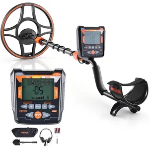 VEVOR Metal Detector for Adults, 12, Professional High Accuracy Gold Detector, IP68 Waterproof Search Coil with Display, Headphones, 6 Modes, Adjustable Length, for Detecting Gold Treasure HuntingHoliday gifts