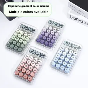 Transparent Dopamine Calculator, Large Buttons 10-Digit Display, Cute Multicolor Options, Gradient Colors, Ideal for School & Office Use