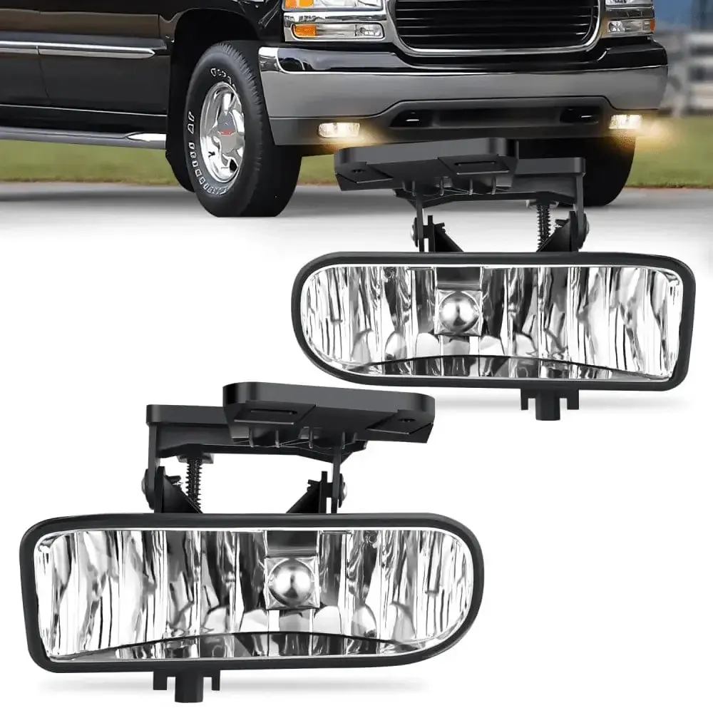 Nilight 1999 2000 2001 2002 GMC Sierra 1500 2500 2001 2002 Sierra 1500HD 2500HD 3500 2000 2001 2002 2003 2004 2005 2006 Yukon Fog Light Assembly Automotive Vehicle, Car Accessories