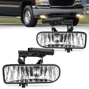 Nilight 1999 2000 2001 2002 GMC Sierra 1500 2500 2001 2002 Sierra 1500HD 2500HD 3500 2000 2001 2002 2003 2004 2005 2006 Yukon Fog Light Assembly