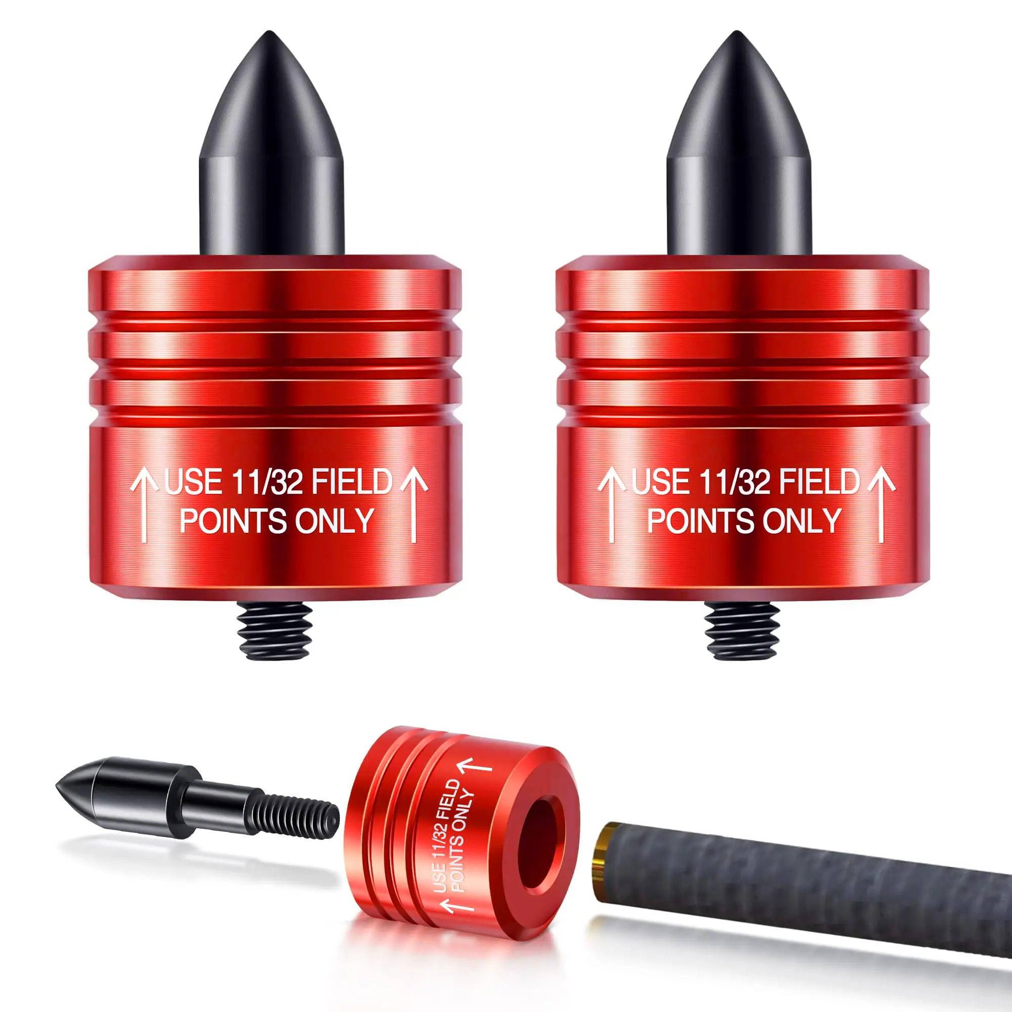 Crossbow Bolt Decocking Heads – 2-Piece Universal Fit for Hunting & Competition Crossbow Arrows, Arrow Release for Recurve and Compound Bows