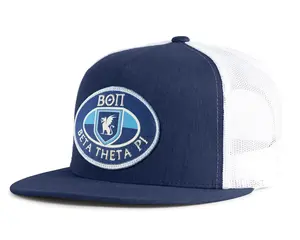 BETA THETA PI 5-Panel Flat Frat Hat Navy
