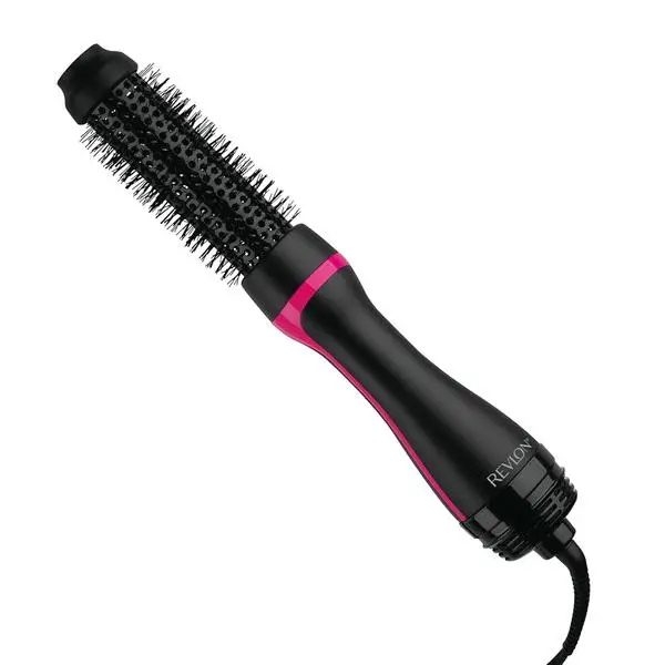 REVLON 1-Step Ionic Ceramic-Coat Root Booster Round Brush Hair Dryer & Styler, 1.5" Barrel, Personal Care Appliance for Root Volume, Frizz Control