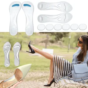 2 Pairs Transparent Anti-wear Foot Pads and 6 Pcs Gel Heel Pads Gel Arch Correction Pad Shoe Fillers Clear Gel Shoe Inserts Beauty & Personal Care