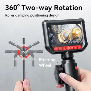 [SummerVibes] Articulating Borescope Camera 1080P HD 8mm 2-Way Endoscope with Light for Automotive Engine Inspection and Wall Repair Mechanic Tools