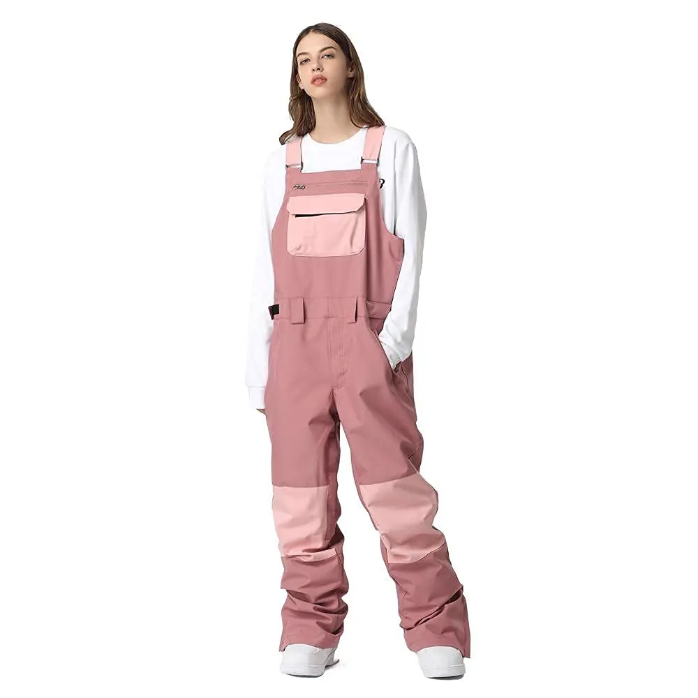 YEEFINE Women and Mens Snow Bibs Adjustable Overalls Pants Wear-resistant Bib Hiking Climbing Insulated Ski Pants