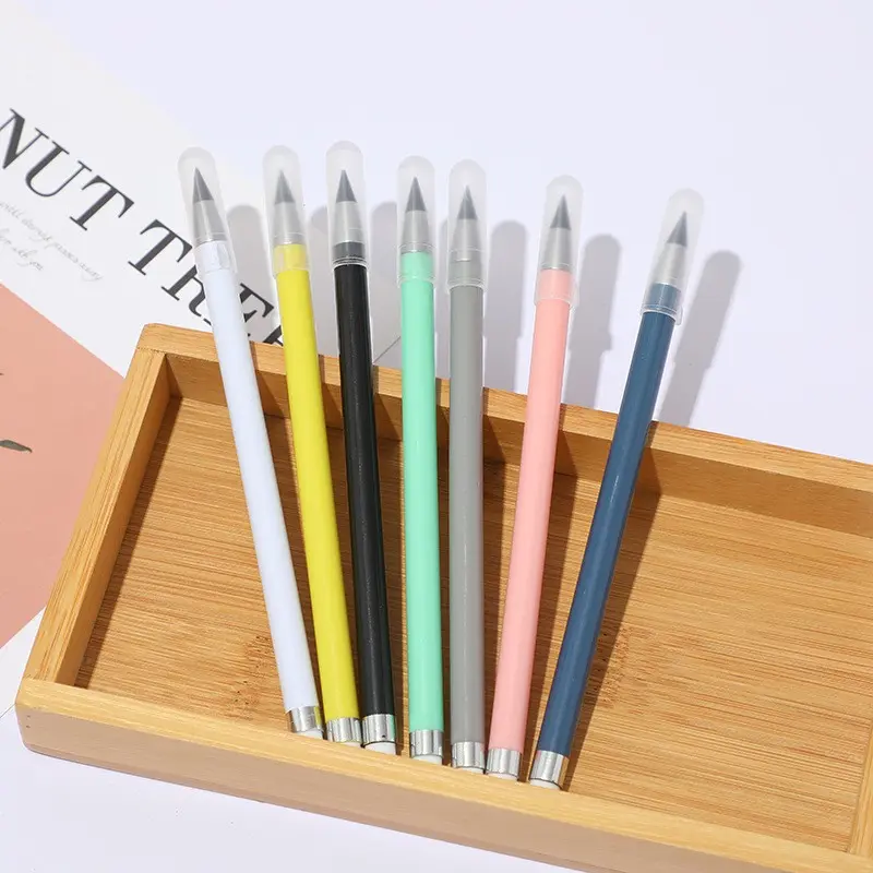 Infinity Pencil with Eraser, 7 Counts Reusable Inkless Everlasting Pencil, Writing Drawing Pencil for Home Office School Writing Stationery, Writing Tools