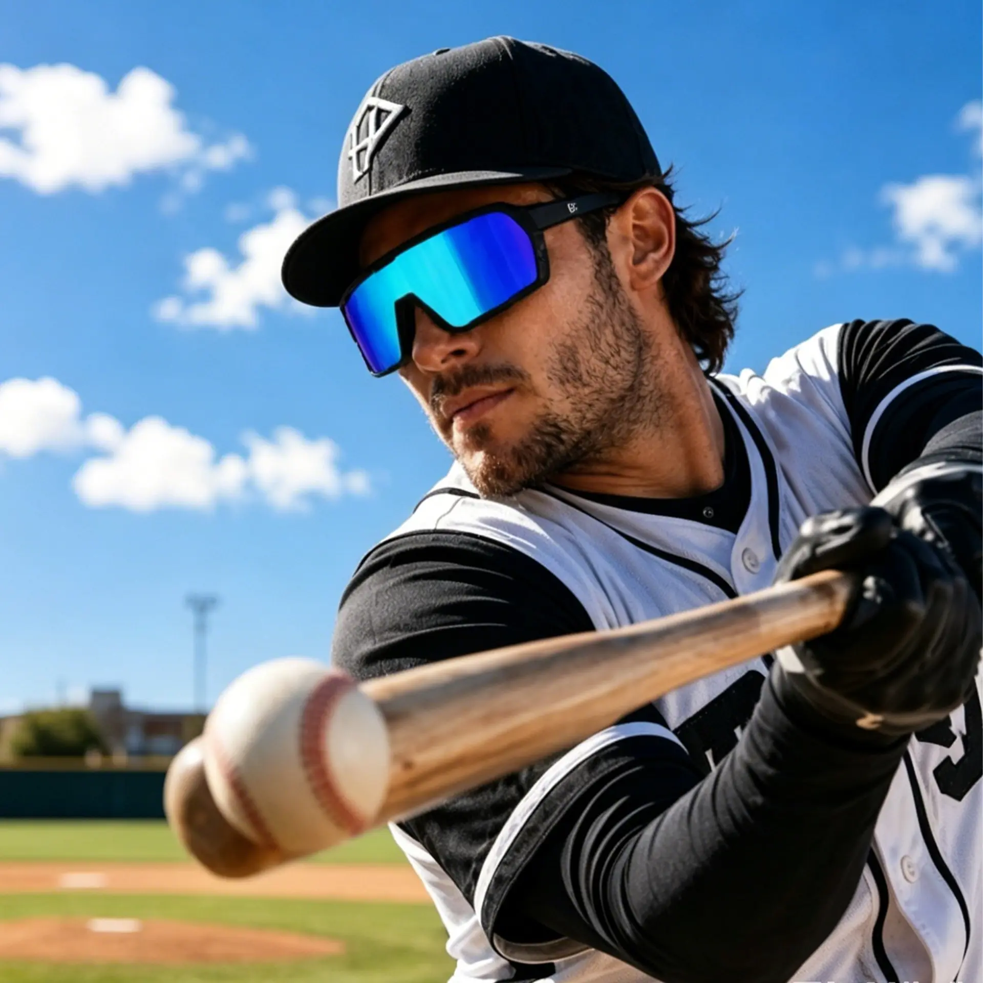 Polarized Baseball Sunglasses for Sports: TR90 Lightweight Running Sunglasses Cycling Glasses for Outdoor Runners MTB-BC3097
