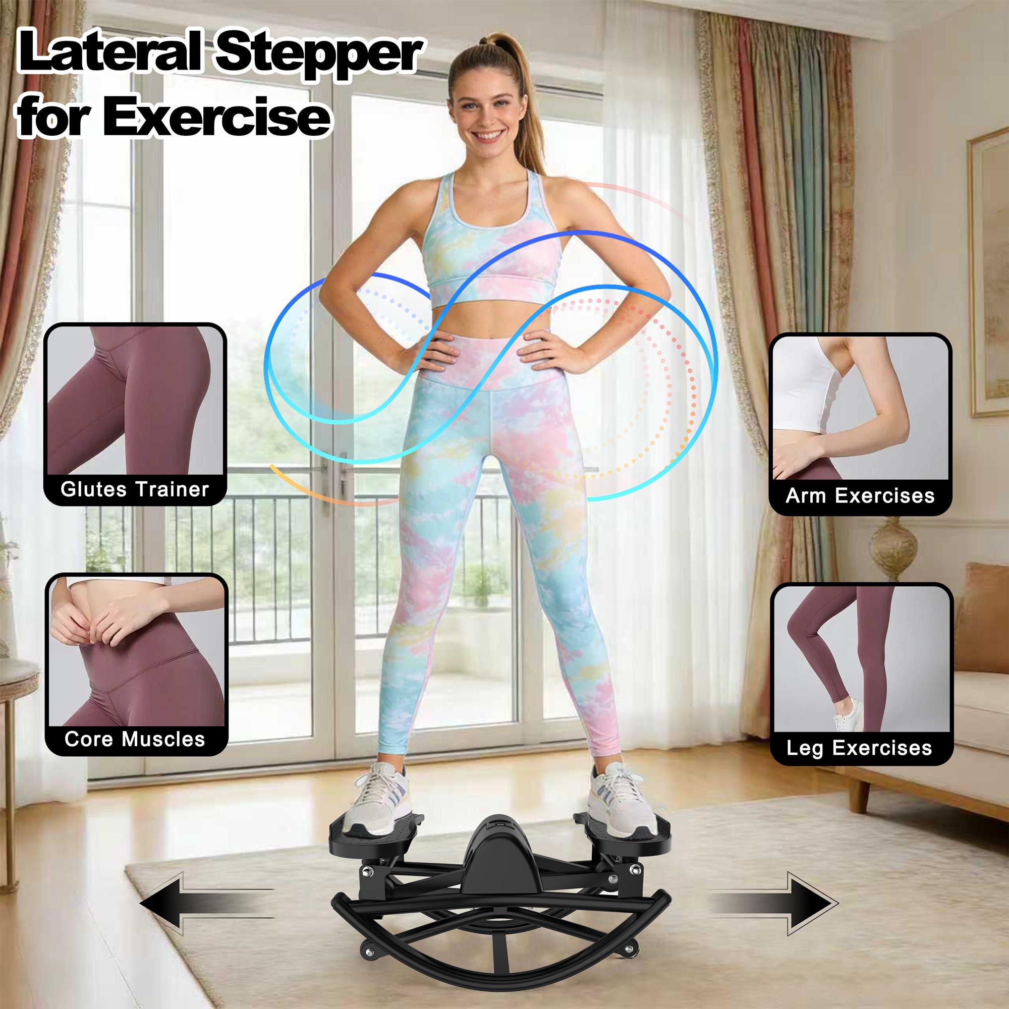 Steppers for Exercise,Lateral Elliptical Stepper for Home Use – Side-to-Side Rocking Stepper Machine with Resistance Bands, Anti-Slip Mat & LCD Display, Low-Impact Full Body Workout Equipment Steppers for Exercise,Lateral Elliptical Stepper for Home Use – Side-to-Side Rocking Stepper Machine with Resistance Bands, Anti-Slip Mat & LCD Display, Low-Impact Full Body Workout Equipment
