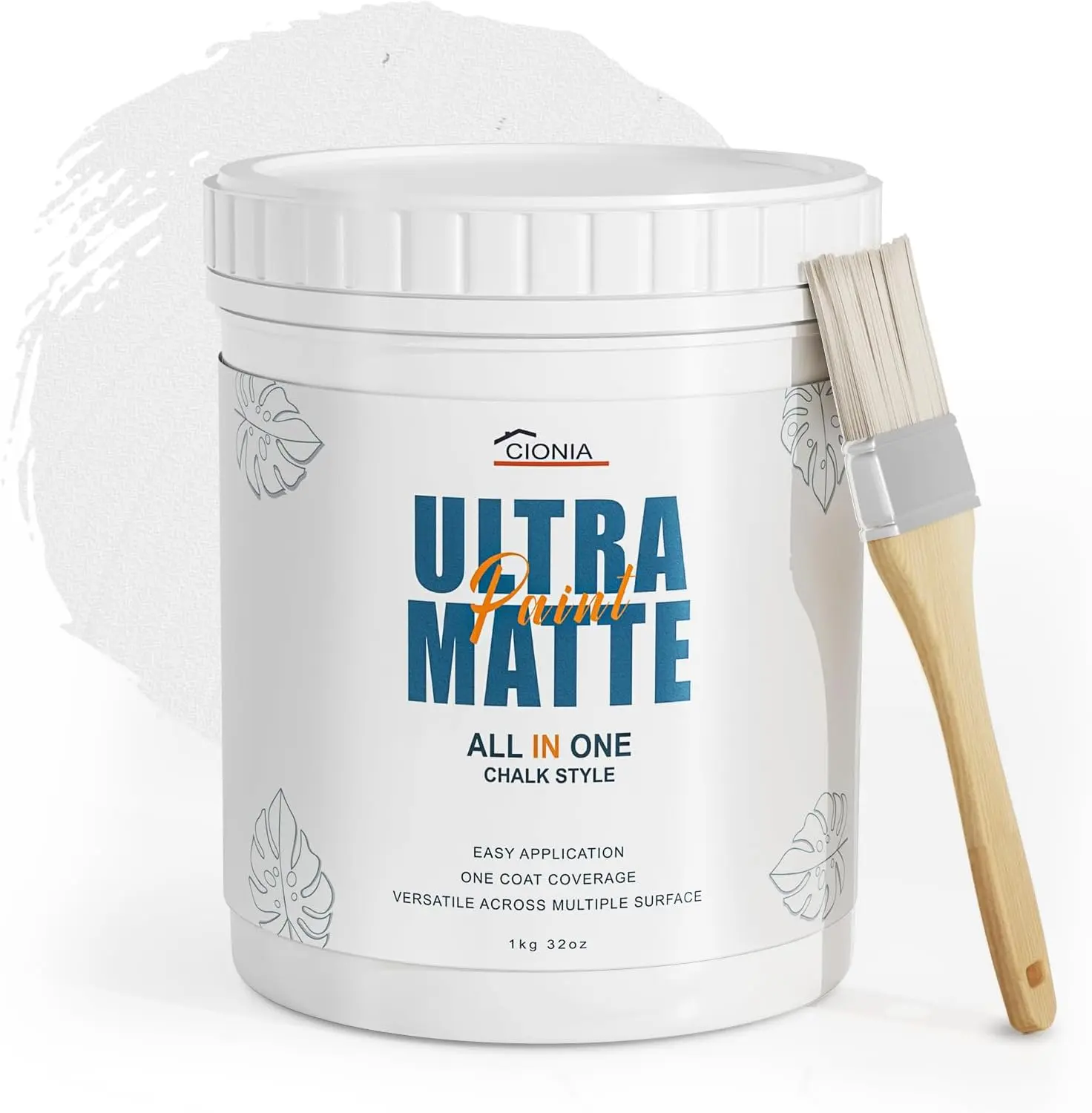 Ultra Matte Chalk Style Paint - Eco-Friendly Quick-Dry Formula for Furniture Home Decor Crafts - All-in-One Tool Set with Primer Topcoat Brush