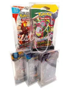 Pokemon Protective Clear Case for Sleeved Booster Packs (x10) w/ Removable Film