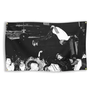 Punk Rock Concert Flag, Punk Rock Music Band Banner, Tapestry Wall Mural, Wall Hanging Decor for Home Living Room Bedroom, Home Decor, Room Decor, Wall Decor, Vintage Room Decor, Decoration, Durable Material