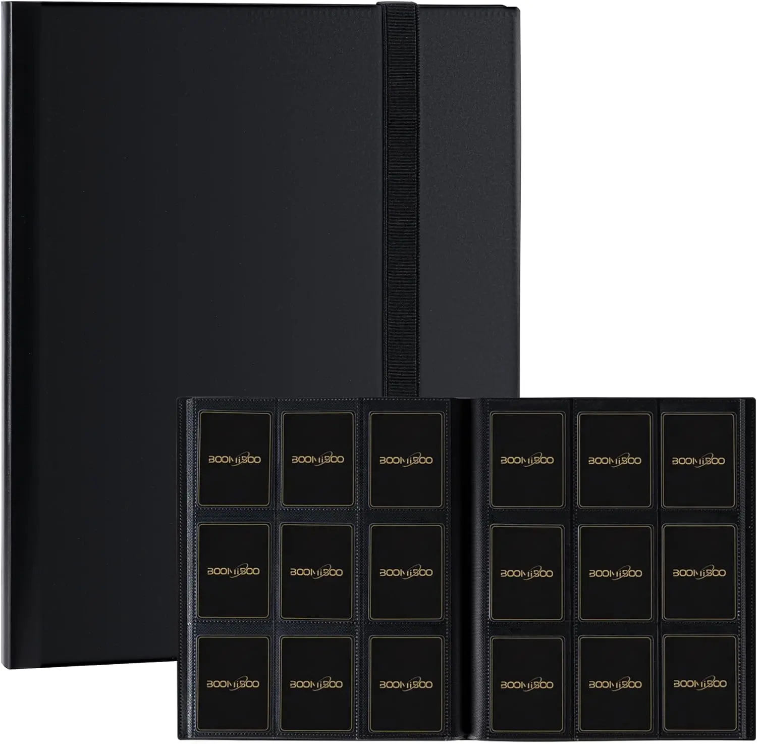 360 Pockets Upgraded Trading Card Binder, 9 Pocket Side Loading Card Collection Album, Black Card Holder Binder Book for Yugioh, MTG, TCG, Sports Football Baseball Collectible Trading Cards toploader collector Premium
