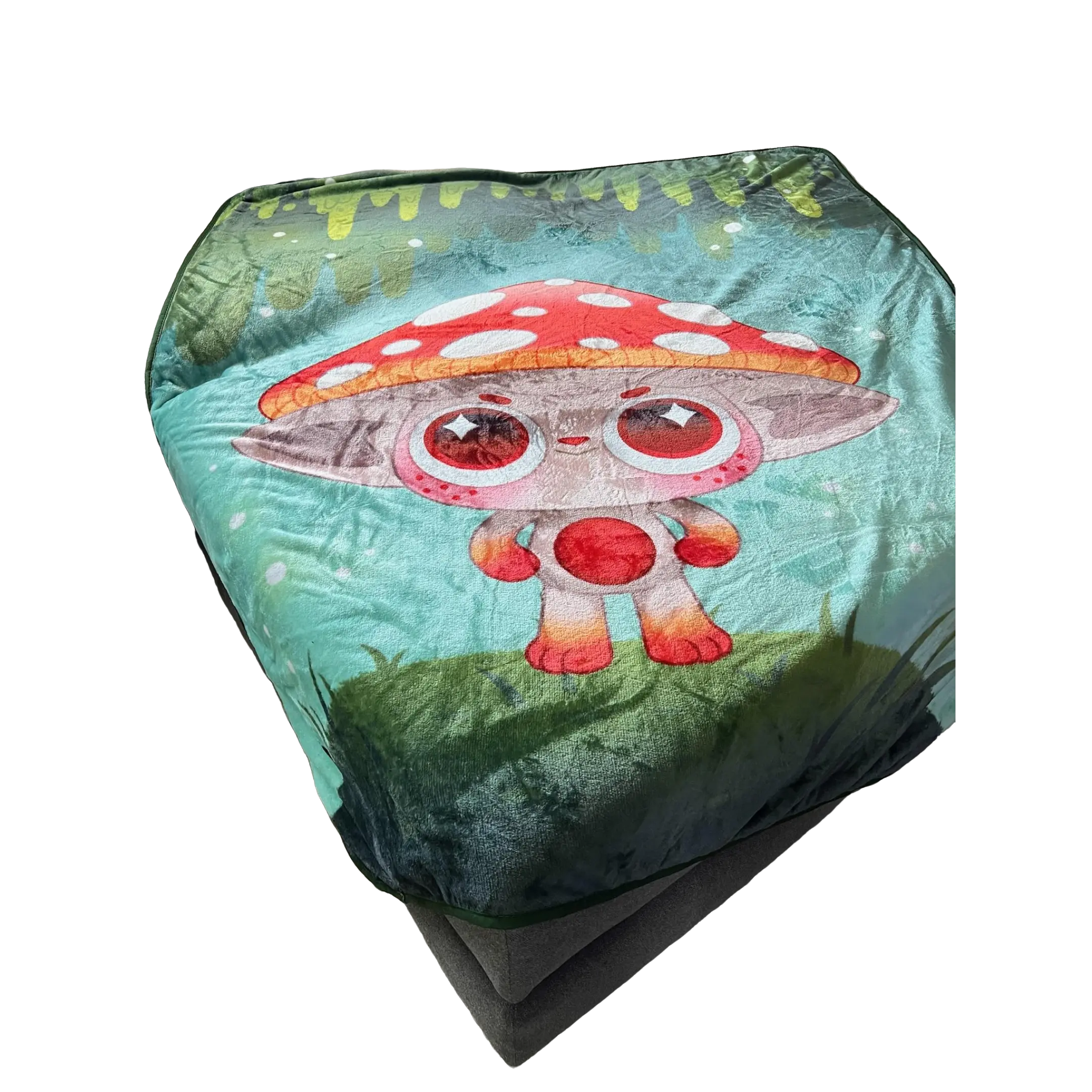 Kaleidos Creative - Capkins Pillow Blanket- Collectible - Mushroom - Blanket - Pillow - Home Good