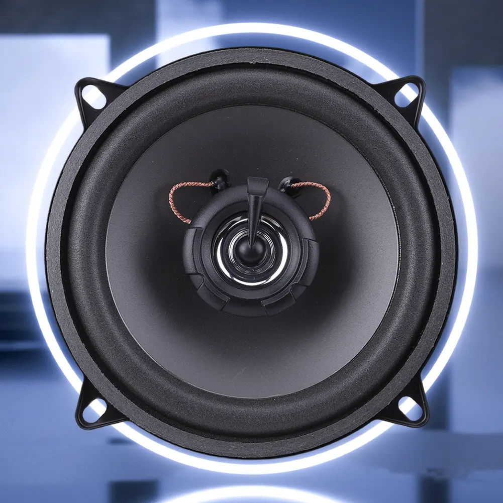 4/5/6 In 2-Way Universal Fit Car Audio Coaxial Speakers, 12V 4-Ohm 300W/400W/500W Vehicle Subwoofers with Metal Frame & Magnet, Natural Rubber, Horn Shape, Full-Range Sound, High Sensitivity and Clarity, 129x129x49mm, 60hz-20khz, 93db, Easy Installation