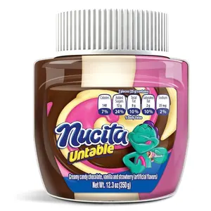 Nucita Trisabor Spreadable Jar | Great for Sandwiches or Crackers | Chocolate, Vanilla & Strawberry Flavors | Duvalin 12.35 ounces Sweet Dip Cocoa