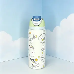 Owala FreeSip Cute Puppy Insulated Stainless Steel Straw Water Bottle, BPA-Free Safe and Worry-Free Sports Water Bottle, Travel Essential, 32 oz