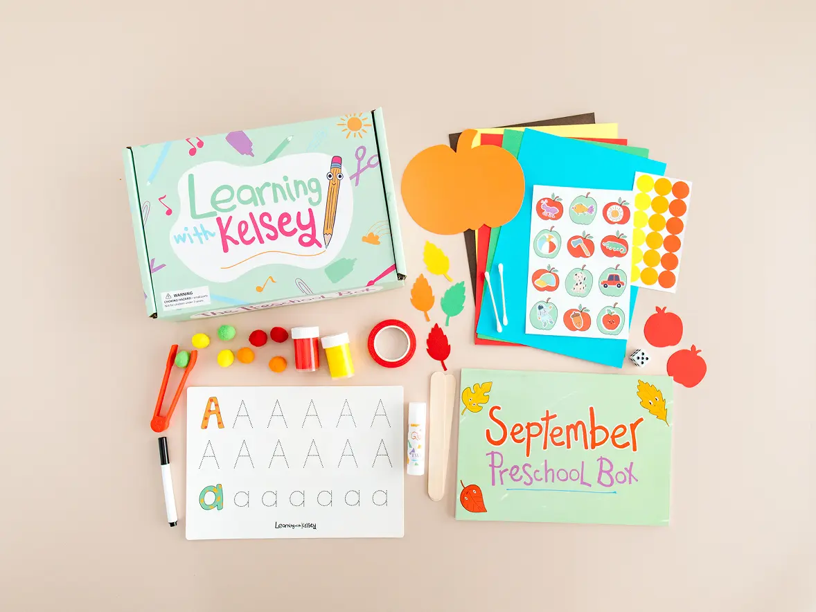 Learning With Kelsey Preschool Educational Activity Box, Ages 3–5