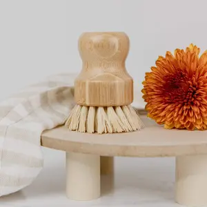 Bamboo Dish Brush - Plastic-Free, Zero-Waste Compostable Kitchen Sponge