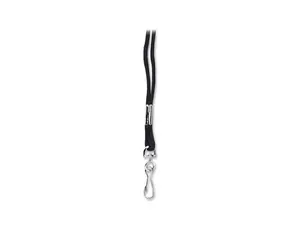 Baumgartens Standard Lanyards, w/Hook, 36" L, 12/PK, Black 68939