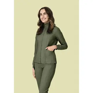 Women's Modern Scrub Jacket Heather Olive