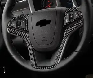 Carbon Fiber Steering Wheel Overlay for Chevrolet Camaro 2013-2015