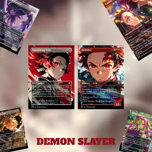 MTG Proxy Commander Deck – Demon Slayer Kimetsu no Yaiba Inspired Epic Demon Hunting Battles Art Mardu Red White Black | Custom Magic The Gathering Gift for EDH Players