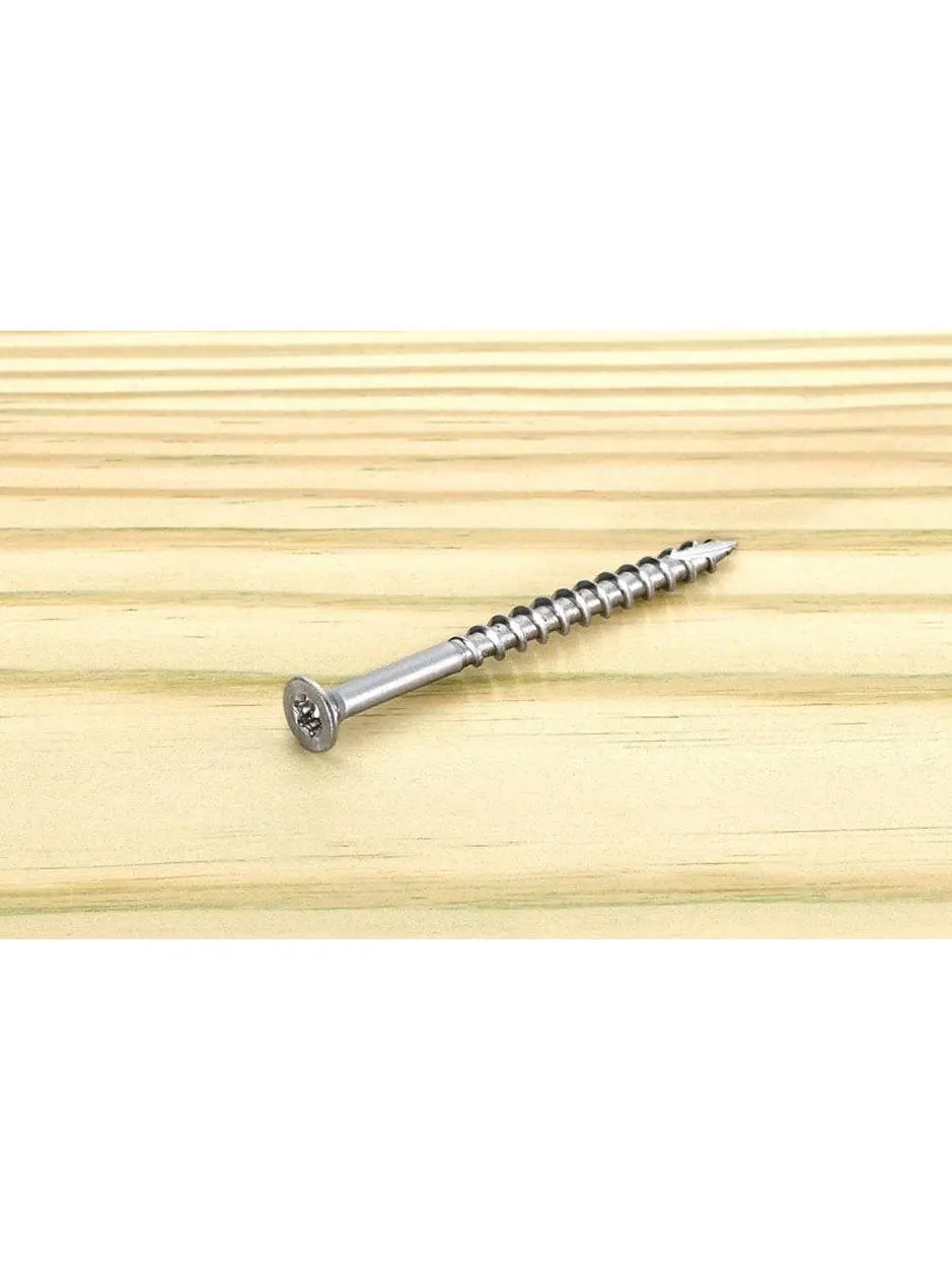 Starborn 5001447 Countersink Deck Screws, No.10 x 2-1/2 in. Coarse Star Flat Head Stainless Steel, Self-Tapping, Extra Deep Recess, Type 17 Point Auger Tip, Indoor or Outdoor Use, Pack of 250, Countersink Screws