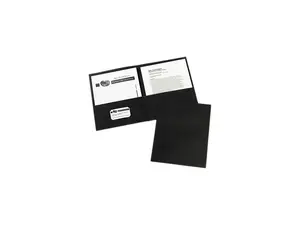 Avery Two-Pocket Folders, 25 Folders, Black (47988)