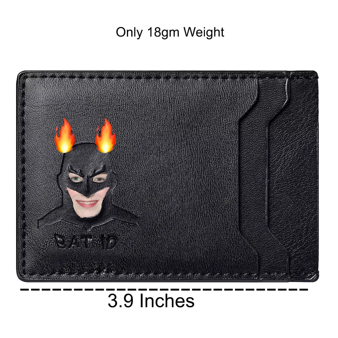 Pack of 2 Leather Hero ID Wallet for Men and Woman - Stylish Superhero Design, Durable Bifold Wallet with Multiple Card Slots, Cash Compartment, and Iconic Logo - Gift for All (Batmen)