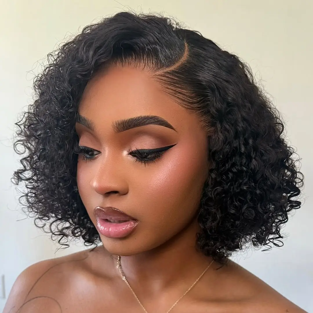 Water Wave Wear Go Glueless Bob Wigs Bleached Knots Pre Cut Lace 5x5 HD Human Hair Air Wigs Pre-plucked #Summervibes