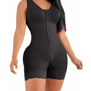 Body Shaping BodysuitFull Body ShapeweardThick MeshCrotch Zipper Faja