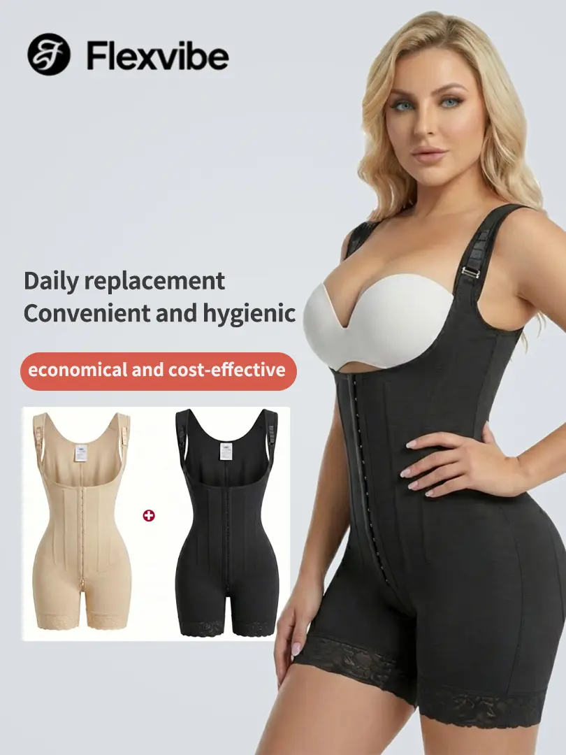 Women's Tummy Control Butt Lift Shapewear Bodysuit - Curvy Full Body Compression Corset Girdle with Adjustable Mesh, Smooth Daily Wear Fit, Breathable