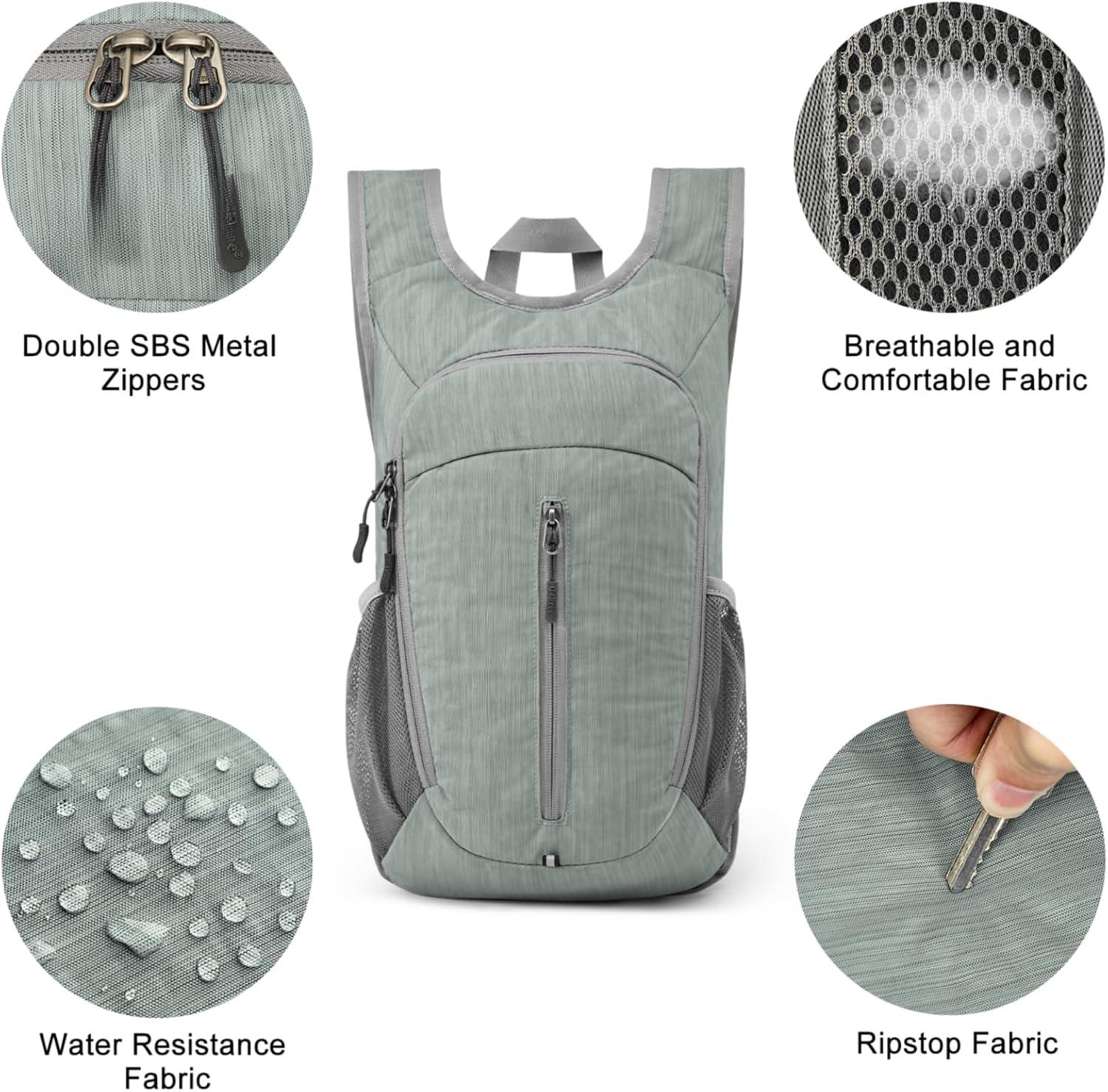 10L Hiking Backpack Small Travel Hiking Daypack Lightweight Packable Backpack Casual Foldable  Bag