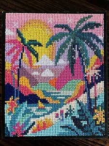 Diamond Painting Kit | 7.5" x 9” Wood Shelf Sitter | Leftover Drill Project