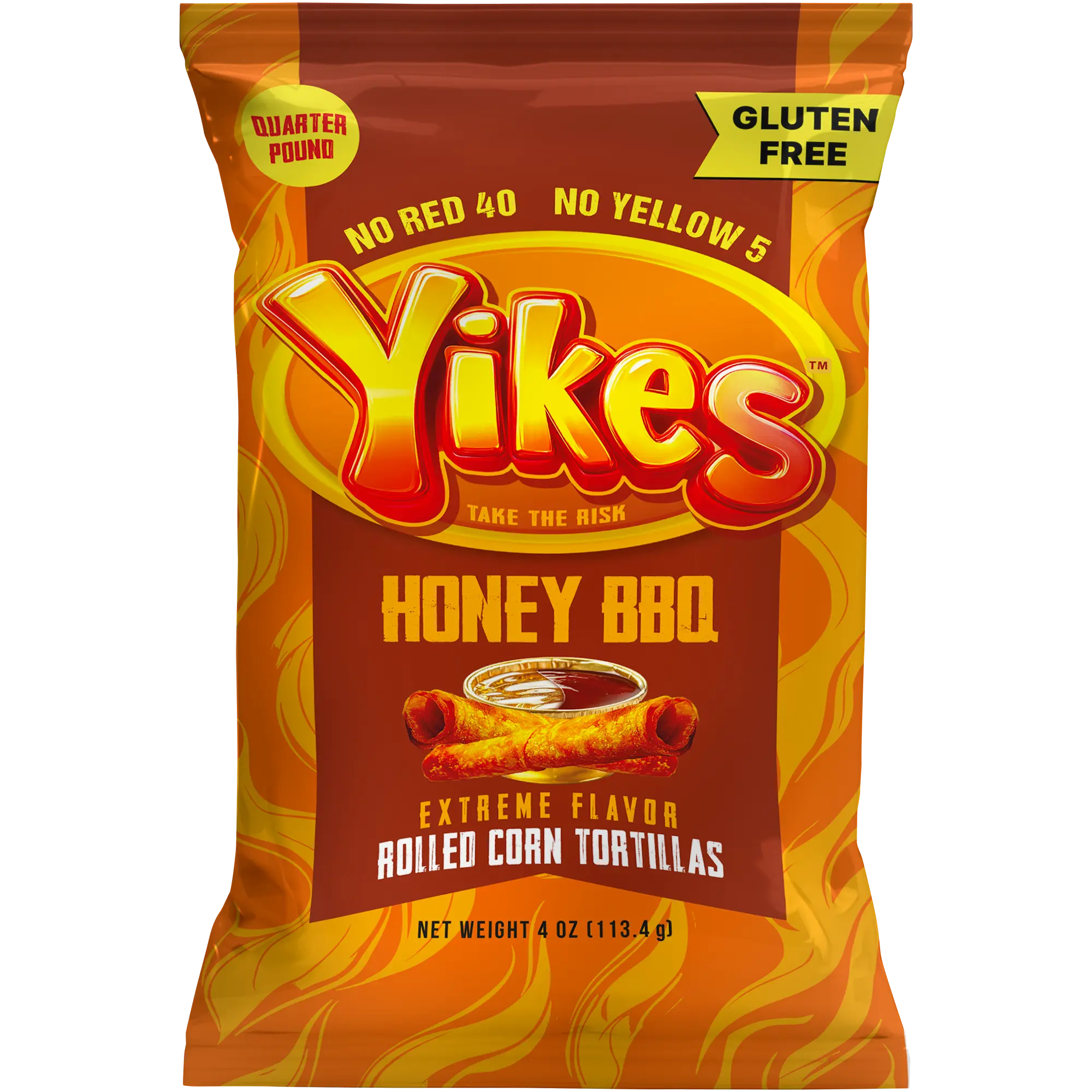 Yikes Honey BBQ Rolled Corn Tortillas (4oz) (10 Bags)