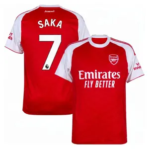 SAKA #7 Champions League Arsenal F.C. Premier League 2025/26 Home & Away Replica Soccer Jersey Unisex Football Shirt for Men Women & Youth Fans