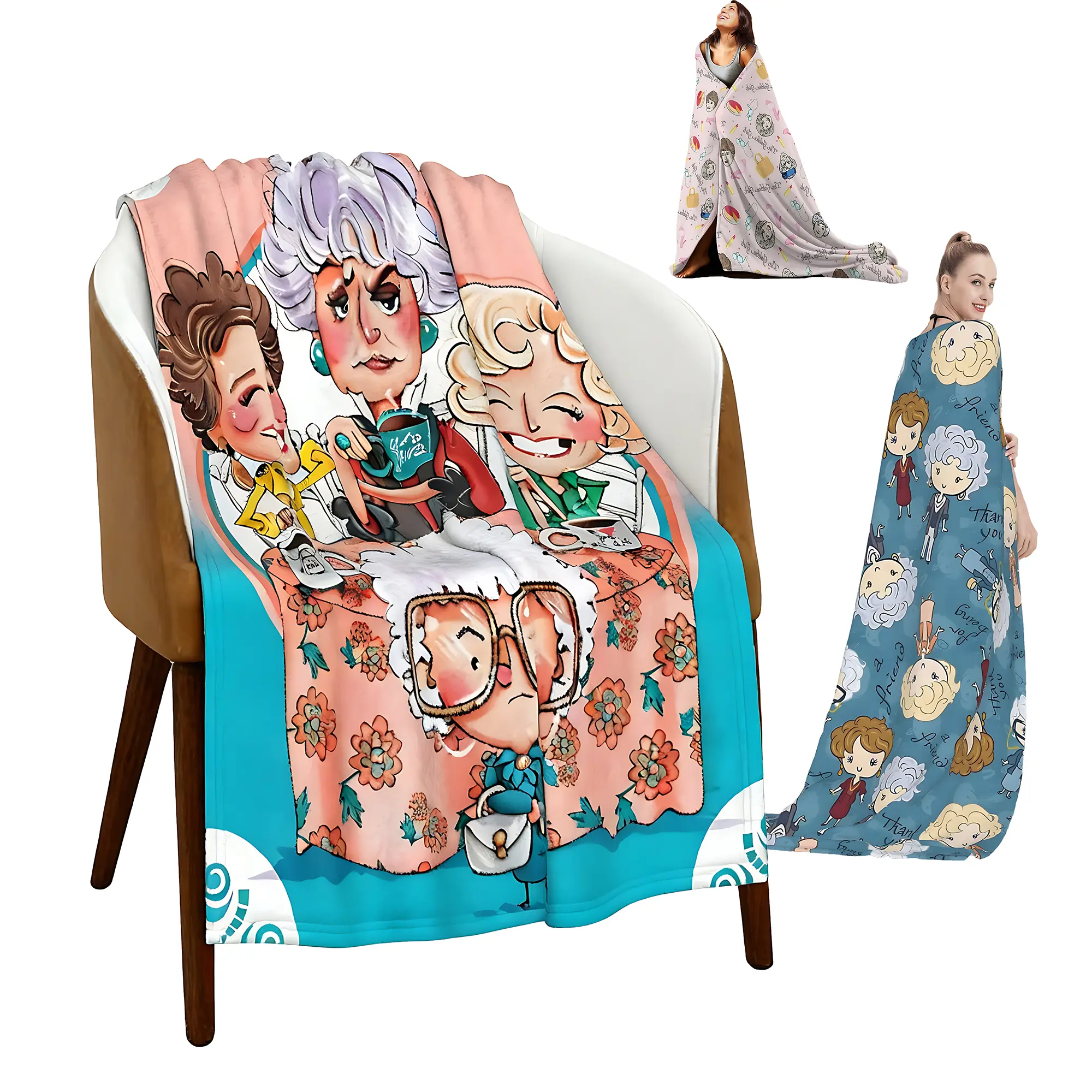Girls Blanket Gifts Throw Blanket Lightweight Golden Merchandise for Couch Bed Sofa Car Bedroom Dorm Couch Office Outdoor Home