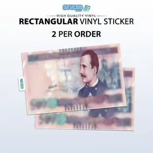 500 LEMPIRAS rectangle vinyl sticker