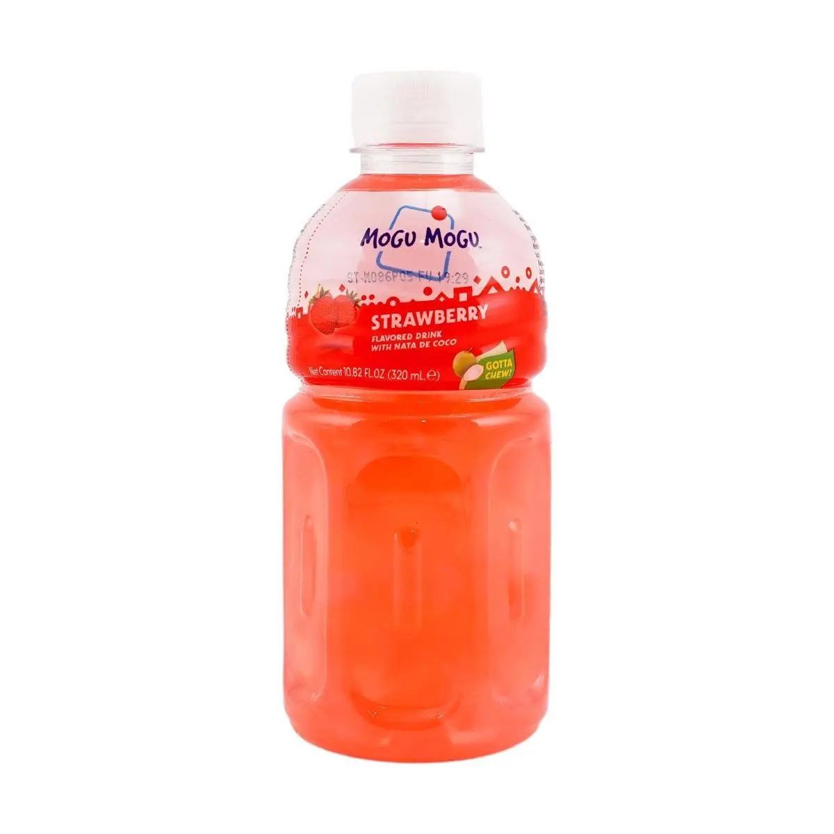 Mogu Mogu Strawberry Jelly Drink with Real Coconut Bits - 320ml Thai Beverage, Popular Drink Mogu Mogu Strawberry Jelly Drink with Real Coconut Bits - 320ml Thai Beverage, Popular Drink