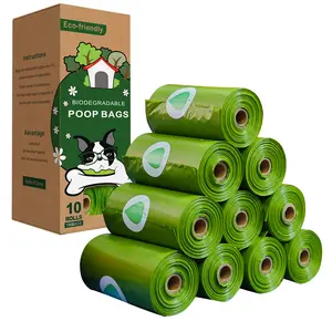 DGAPHRO Dog Poop Bags, Thick Leak-Proof Lavender-Scented Green Sporty Gym Drawstring Bags (10 Rolls, 150 Total) for Outdoor Pet Cleanup, Sporty Gym Bags