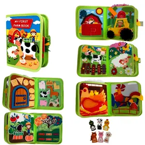 Busy Book for Toddlers, Felt Quiet Book & Busy Board, Preschool Learning Tool, Fine Motor Skills, Sensory Play, Educational Travel Toy & Gift