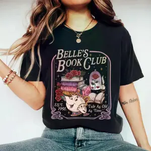 Belle Book Club T-Shirt Featuring A Tale As Old As Time Belle’s Book Cafe Tee Ideal For Book Lovers graphic tee