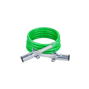 7 Way Trailer 15 FT Green ABS Straight Electrical Power cord