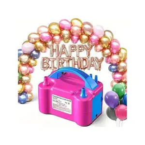 PLL Send 10 random balloons-high-power electric balloon pump balloon blower inflatable pump double hole automatic inflator inflatable ball machine wedding room balloon blowing weapon